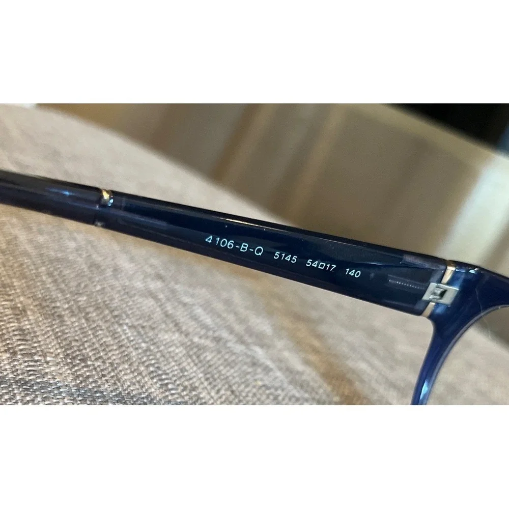 Bvlgari‎ Eyeglasses 4106-B-Q 5145 Blue Opal Rhinestones Cat Eye Italy 54[]17 140